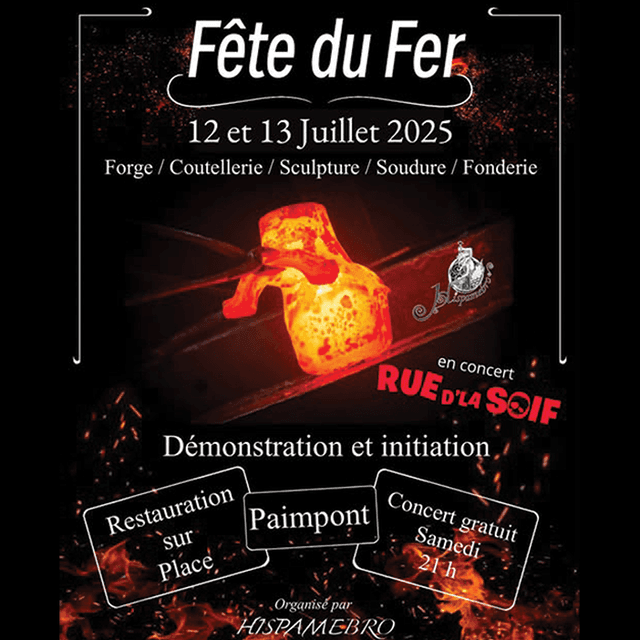 LE TIMBRE DU COIN 2025 => [INTW] 25ème FÊTE DU FER à PAIMPONT - les 12 et 13/07/2025 : rencontre internationale des techniques artisanales de la forge et de la métallurgie - HISPAMEBRO