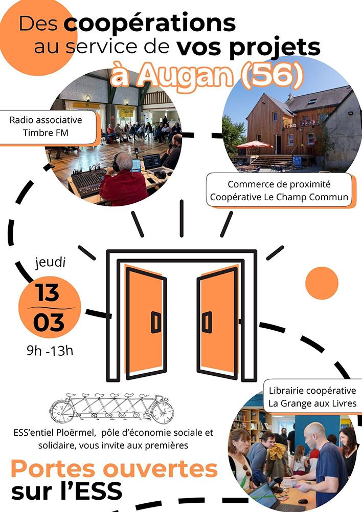 !! ANNULÉ - PAS ASSEZ D'INSCRIPTION !! JEUDI 13 MARS 2025 => Portes ouvertes sur l’économie sociale & solidaire à AUGAN => Timbre FM – Le Champ Commun – La Grange Aux Livres ! Sur inscription ! 