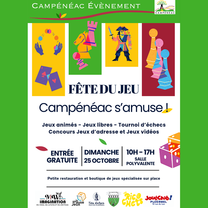 LE TIMBRE DU COIN 2026 => [INTW] CAMPÉNÉAC S'AMUSE ! FÊTE DU JEU Dimanche 25/10 de 10H à 17H !