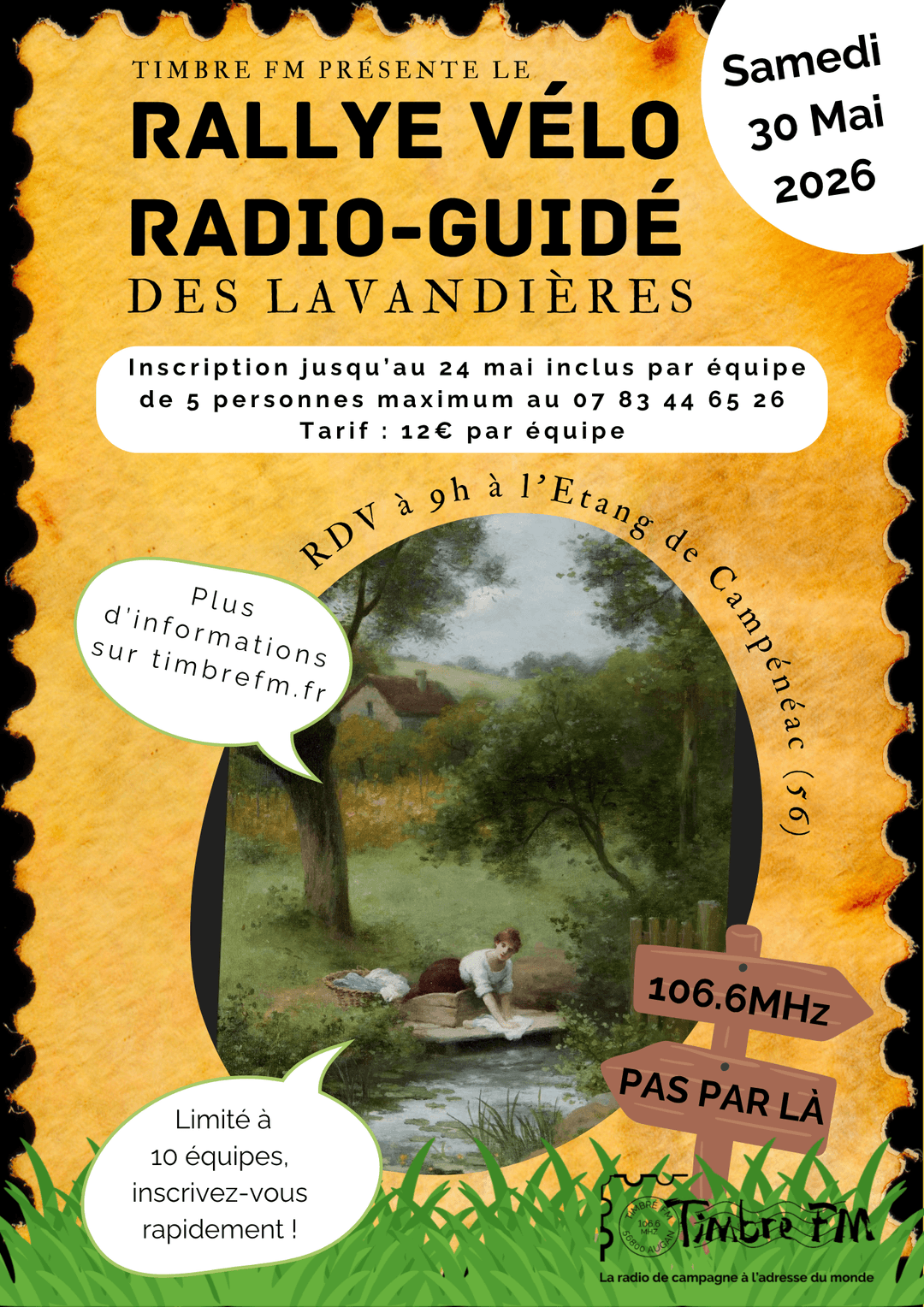 30/05/2026 => RALLYE-VÉLO RADIOGUIDÉ : Les Lavandières, à CAMPÉNÉAC