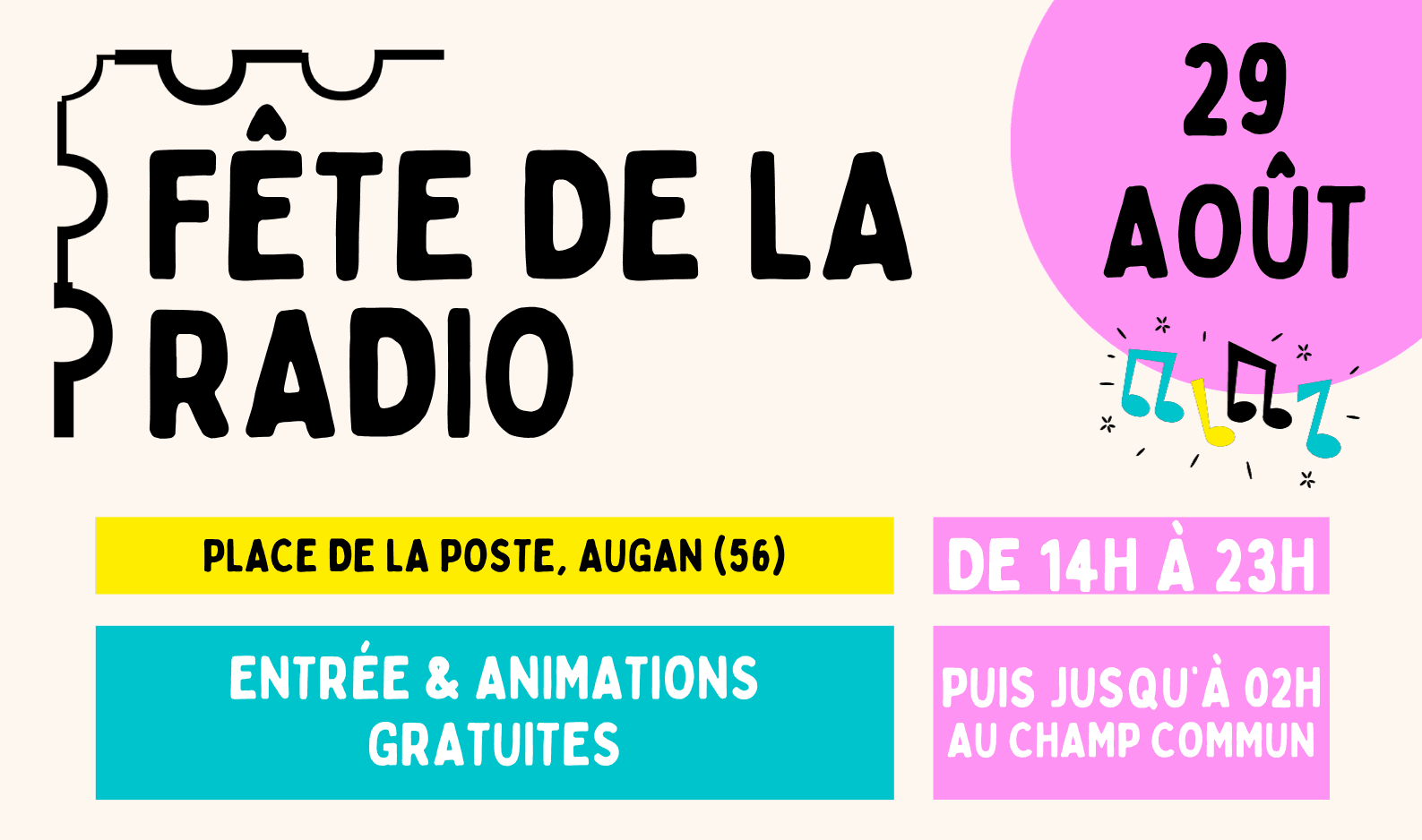  APPEL A BENEVOLES - FETE DE LA RADIO - 28-29-30 Aout 2026