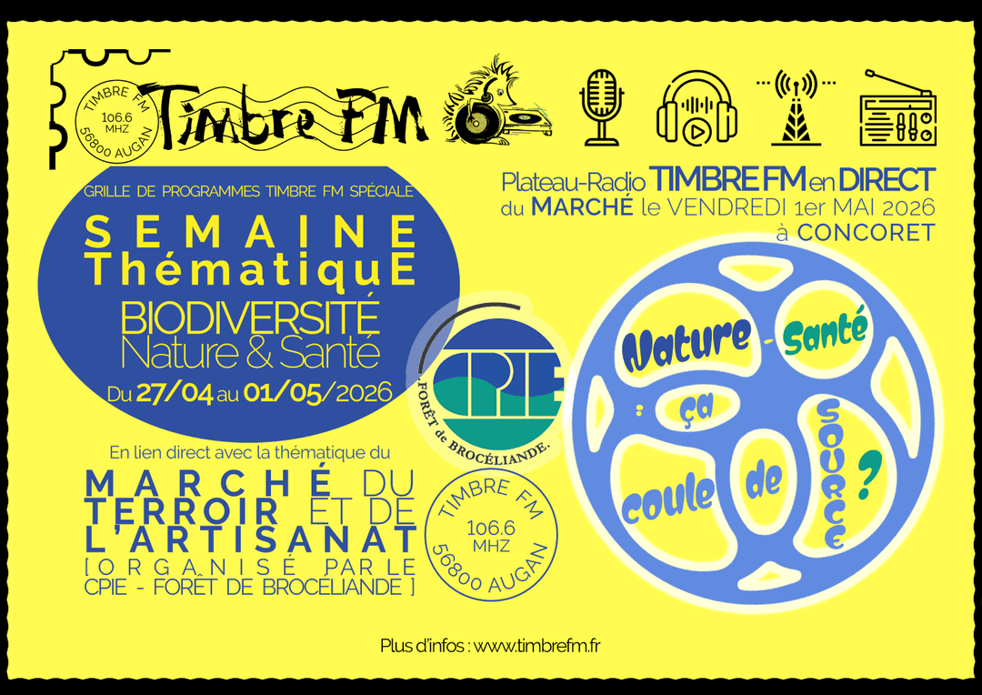 Du 27/04 au 01/05/2026 =>  SEMAINE THÉMATIQUE "Nature-Santé : ça coule de source ?"