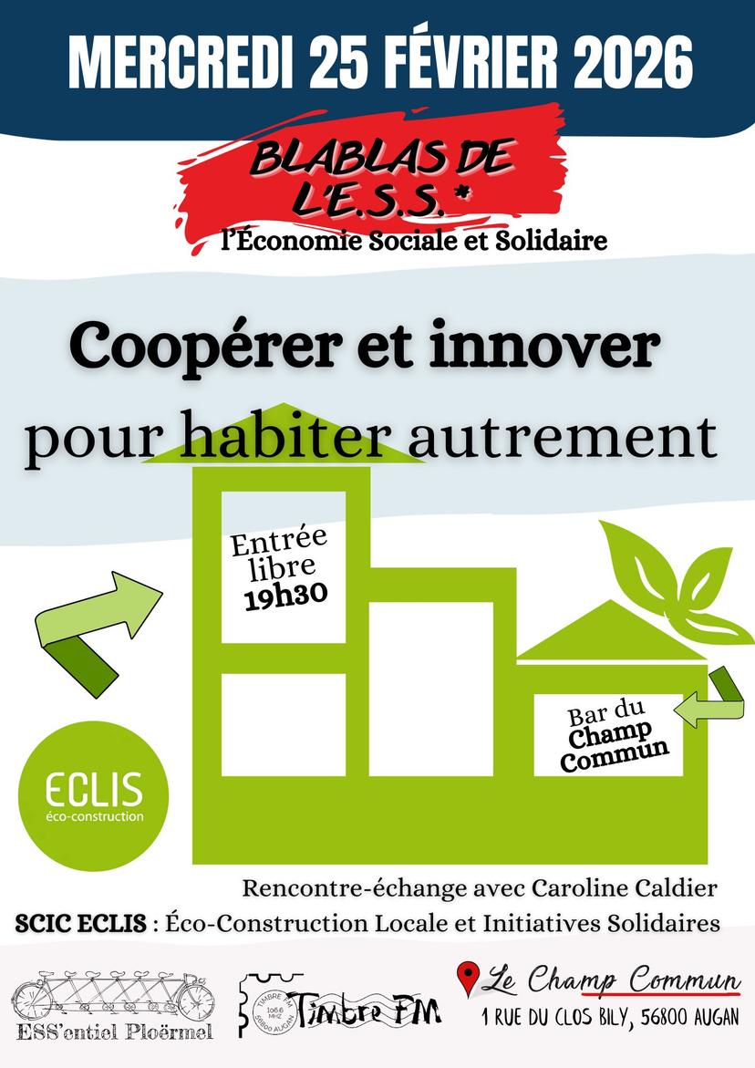 Coopérer et innover pour habiter autrement avec la SCIC Eclis / Fédération Éco-construire [Blablas de l'ESS du 25/02/2026]
