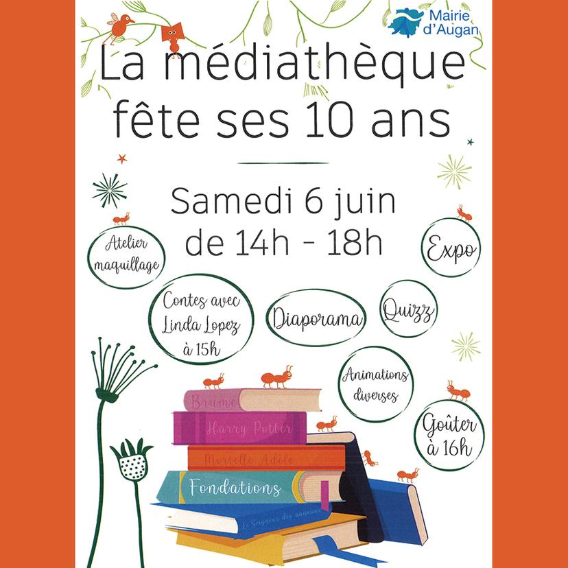 LE TIMBRE DU COIN 2026 => [INTW] La MÉDIATHÈQUE D'AUGAN FÊTE SES 10 ANS ! Samedi 06 Juin 2026