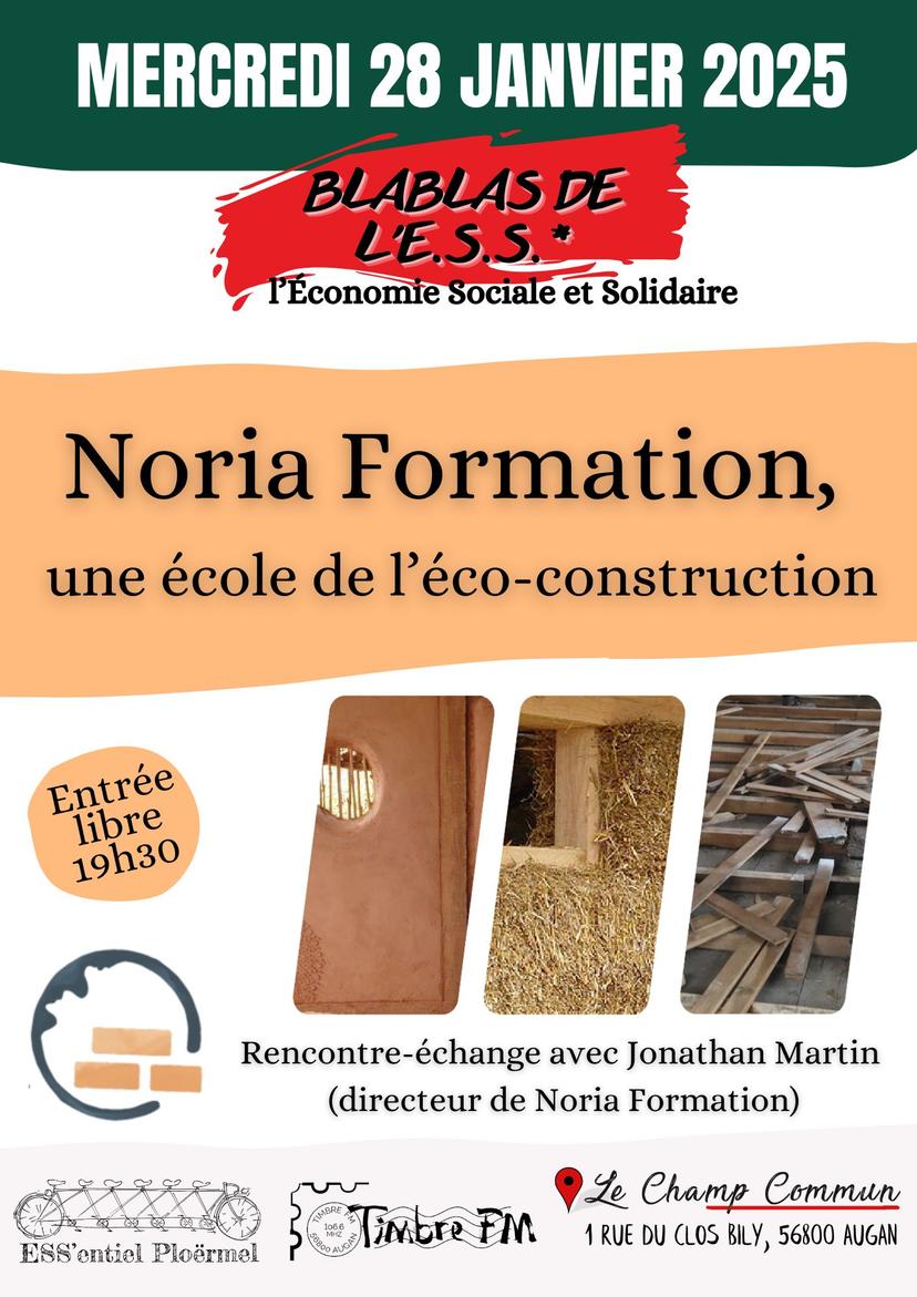 Noria formation, une école de l'éco-construction [Blablas de l'ESS du 28/01/26]