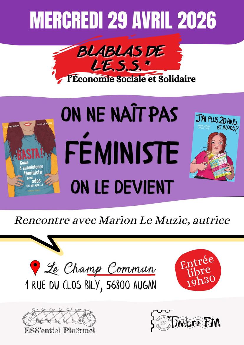 On ne naît pas féministe, on le devient ! Rencontre avec Marion Le Muzic [Blablas de l'ESS du 29/04/26]