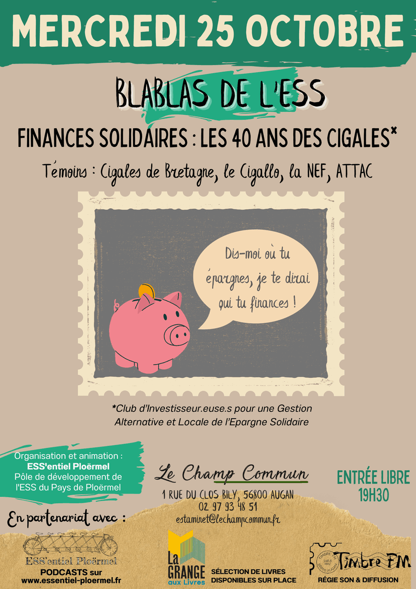 Finances solidaires : les 40 ans des CIGALES Oct 2023