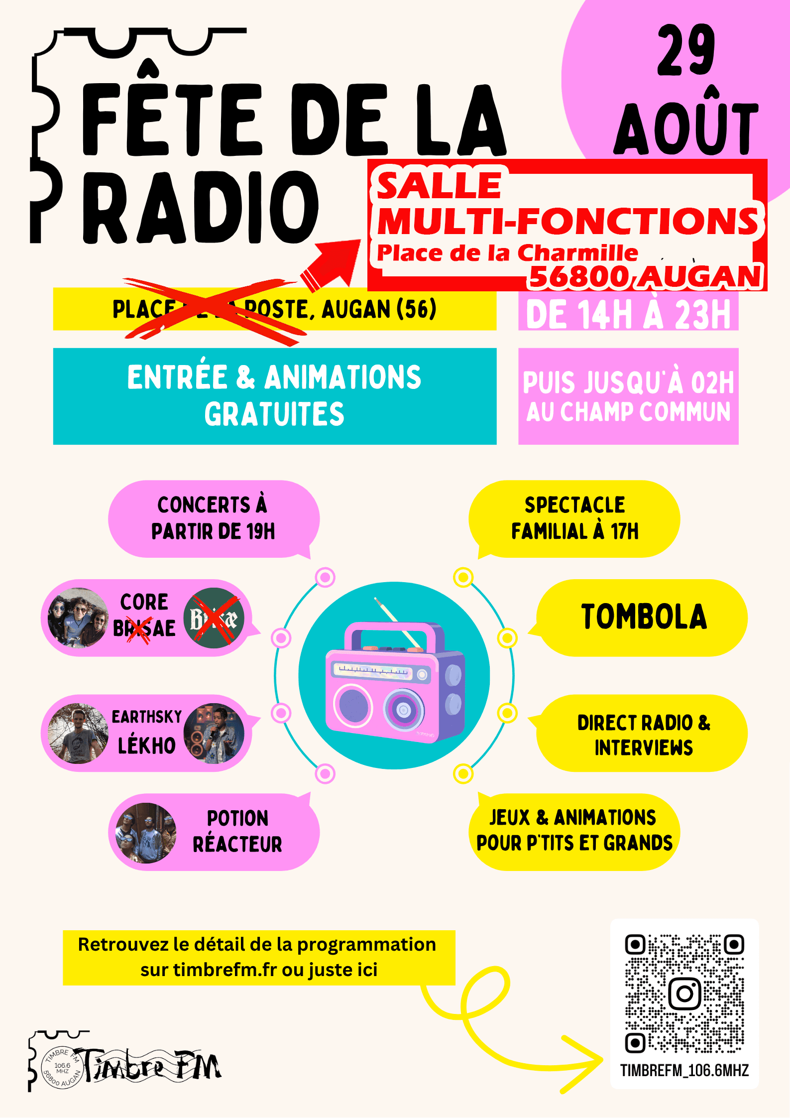 29/08/2026 => URGENT-CHANGEMENT : FÊTE DE LA RADIO => LIEU : SALLE MULTIFONCTIONS à AUGAN